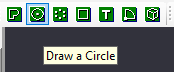 Circle Button on the Drawing Toolbar