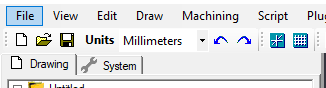 Unit Selection on the toolbar